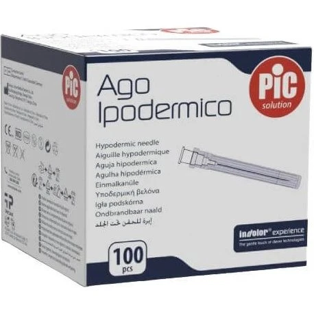 PIC Ago Ipodermico Sterile 21G 0,8 x 25 mm, 100 pz