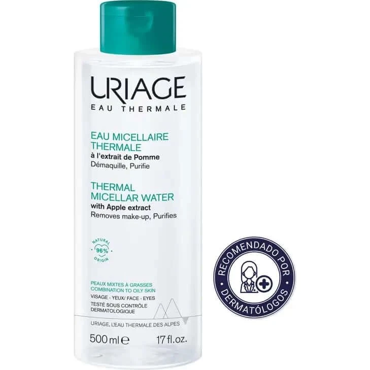 Uriage Acqua Micellare Termale per Pelli Miste e Grasse, 500 ml