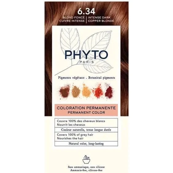 Phyto Coloring 6.34 Biondo Scuro Ramato - Kit Colore Permanente