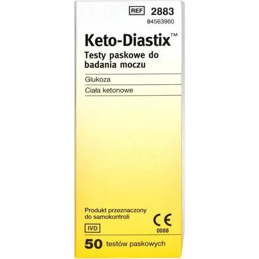 Keto-Diastix Strisce Reattive per Analisi Urine Glucosio e Chetoni