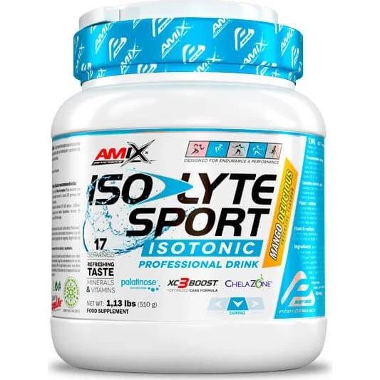 Amix Performance Isolyte Energy Sport Drink 510g Mango