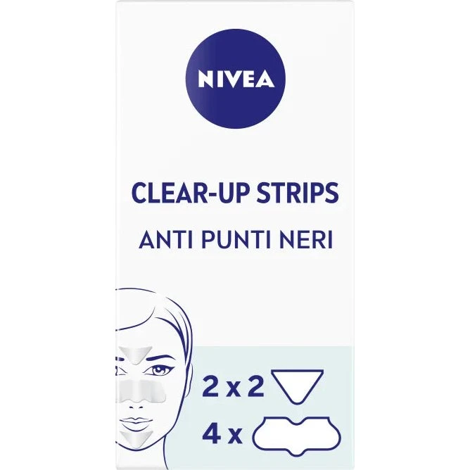Nivea Clear-Up Strips Zona T - 6 Cerotti per Punti Neri