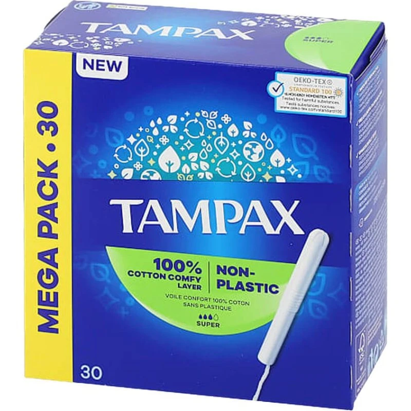 Tampax Tamponi con Applicatore in Cartone Super - 30 Pezzi