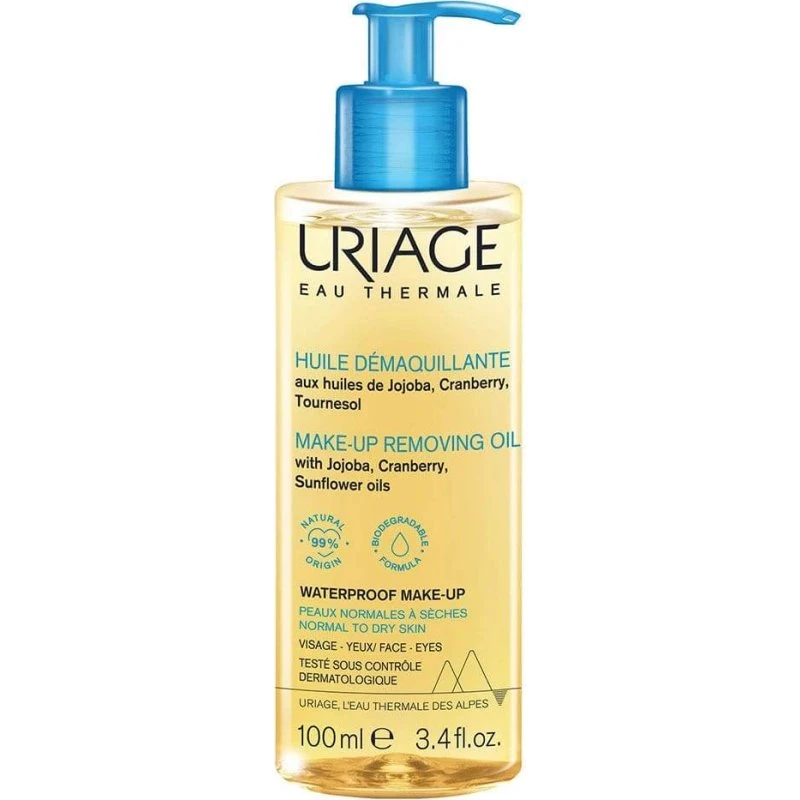 Uriage Olio Detergente Struccante Viso, Occhi e Labbra 100 ml