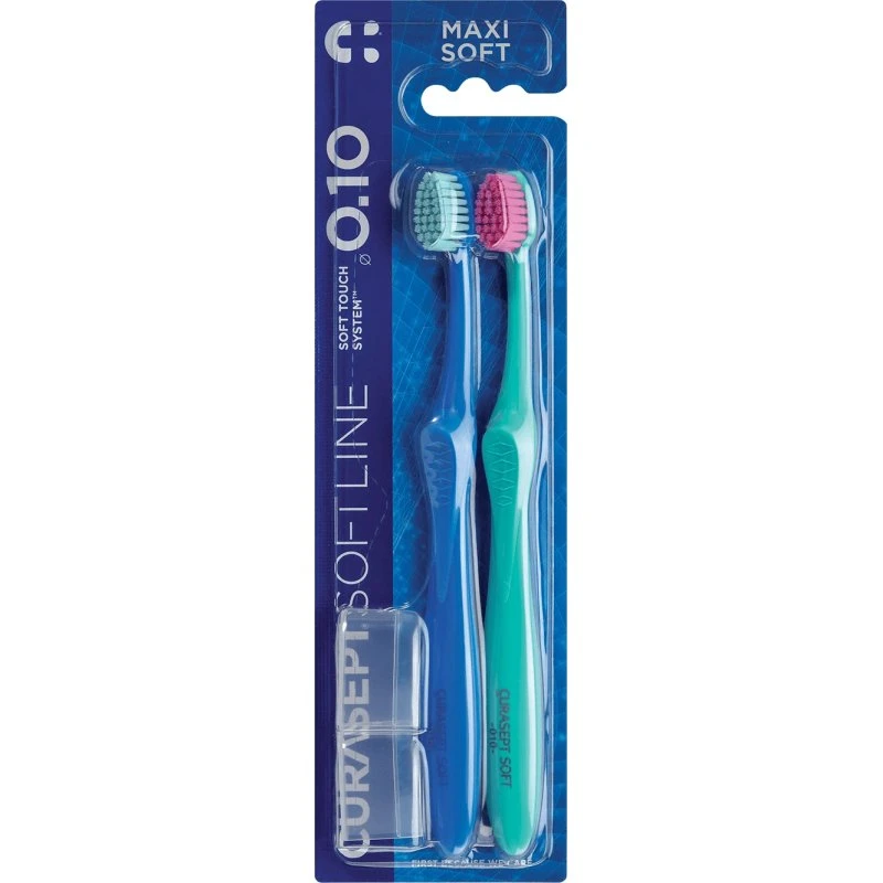 Curasept Maxi Soft 010 Spazzolino da Denti - Bipack da 2 Pezzi