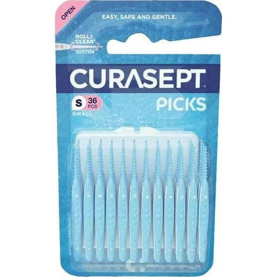 Curasept Picks Small - Stuzzicadenti in silicone, 36 pezzi