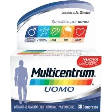 Multicentrum Uomo Integratore Multivitaminico 30 Compresse