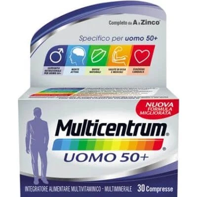 Multicentrum Uomo 50+ Integratore Multivitaminico 30 Compresse