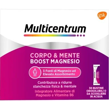 Multicentrum Boost Magnesio Vitamina B6 - 30 Bustine