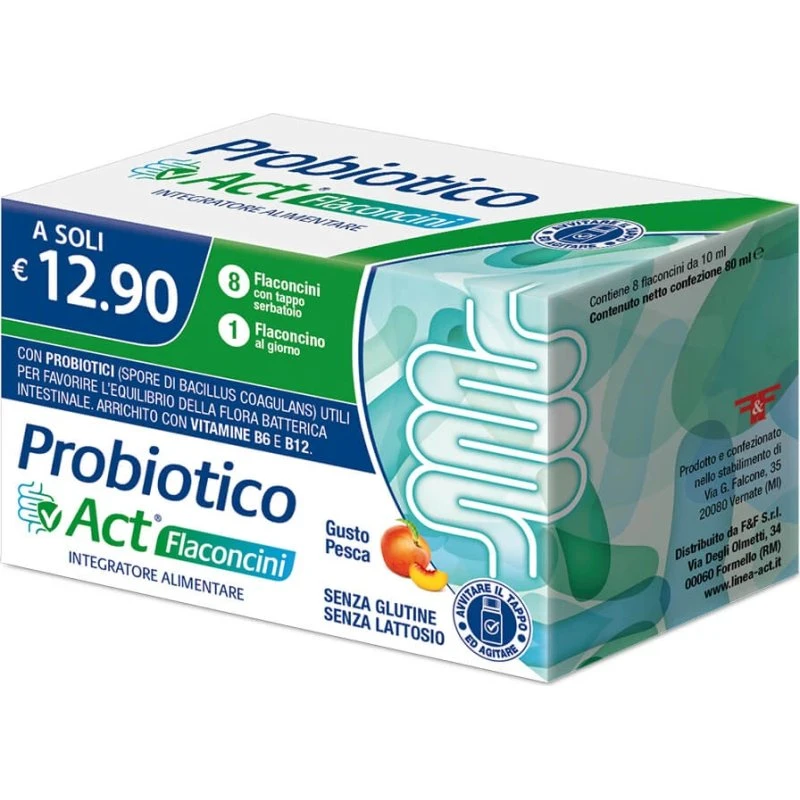 Probiotico Act 8 Flaconcini con B. Coagulans e Vitamine B