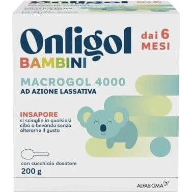 Onligol Bambini 200 g - Lassativo Macrogol 4000 Senza Zuccheri