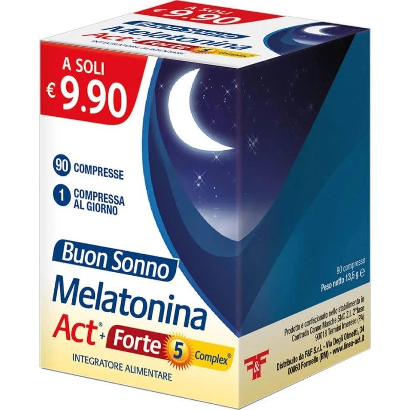 Melatonina Act Forte + 5 Complex 90 Compresse