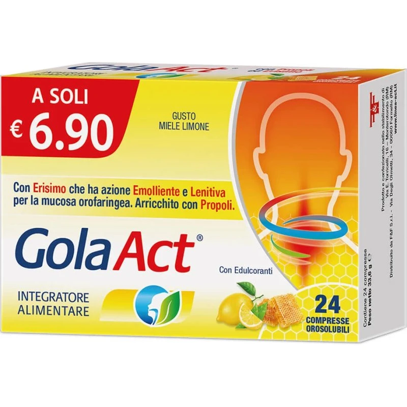 Gola Act Miele e Limone 24 Compresse Orosolubili