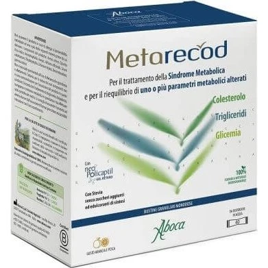 Metarecod Aboca 40 bustine granulari gusto arancia e pesca