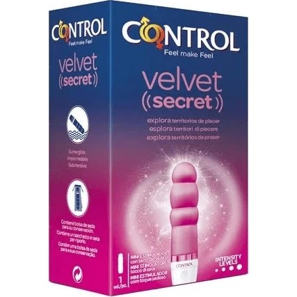 Control Velvet Secret Mini Stimolatore con Perle in Silicone