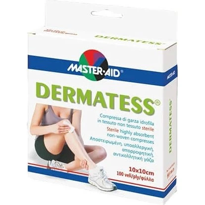 Master-Aid Dermatess Garza Idrofila in TNT 10x10cm, 25 pz