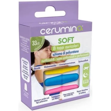 Cerumina® Soft Tappi Auricolari in Schiuma - 8 Pezzi