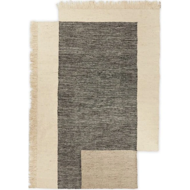 Ferm Living Tappeto da Bancone 200x300 cm Antracite/Bianco Sporco