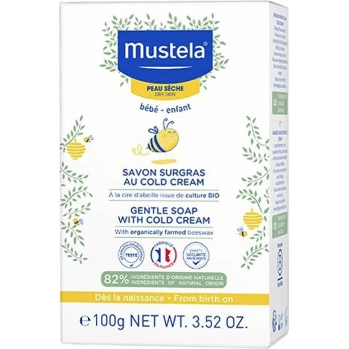 Mustela Sapone Nutriente alla Cold Cream per Pelli Secche, 100g