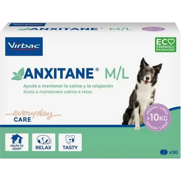 Virbac Anxitane M/L - 30 Compresse Rilassanti per Cani e Gatti