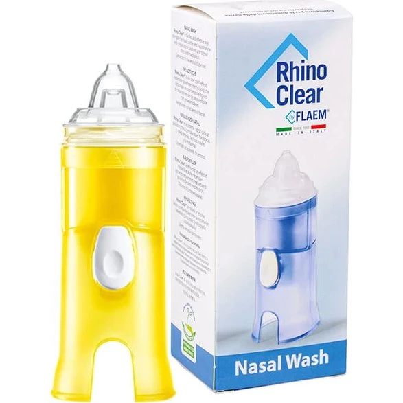Flaem Rhino Clear Doccia Nasale Gialla per Adulti e Bambini