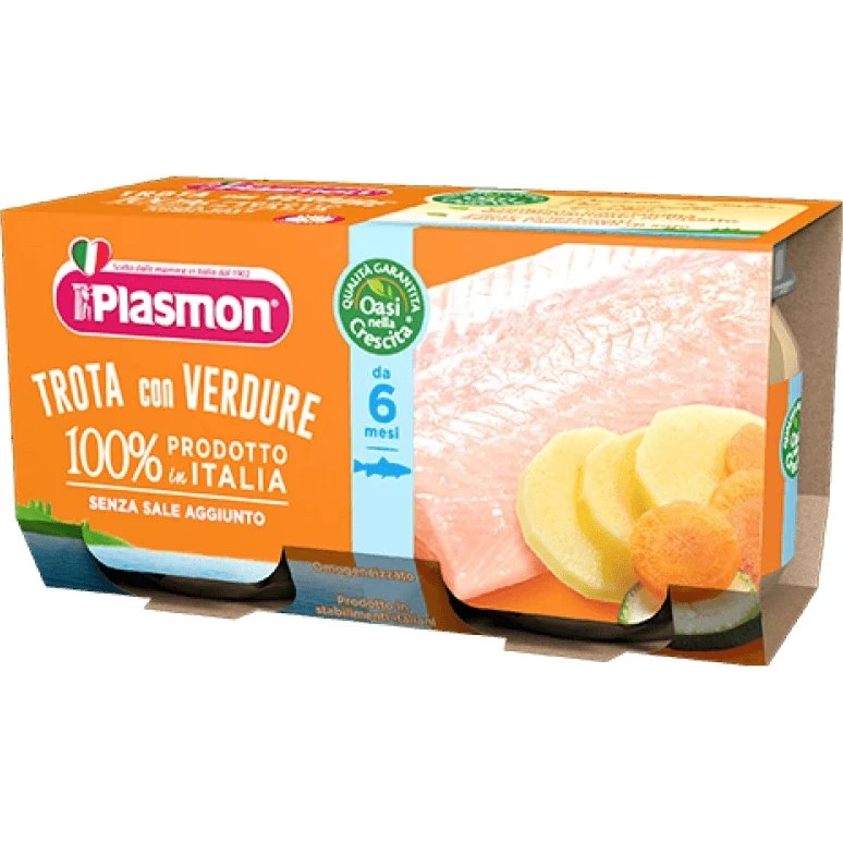 Plasmon Omogeneizzato Trota con Verdure 2x80g