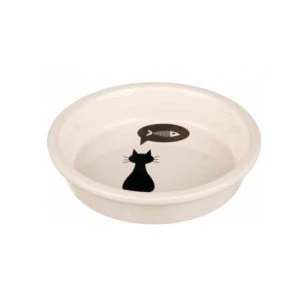 Trixie Ciotola Ceramica 0,25 l Diam. 13 cm Bianco/Nero