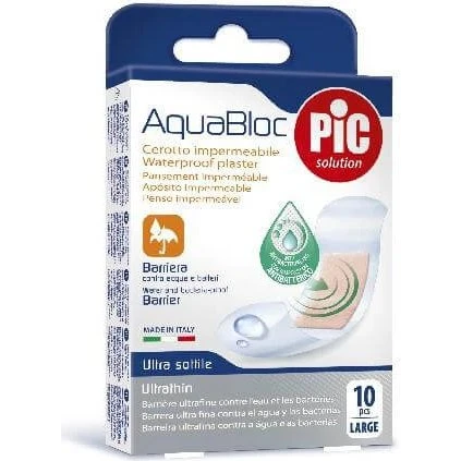 PIC AquaBlock Cerotto Impermeabile Antibatterico 25 x 72 mm, 10 pz