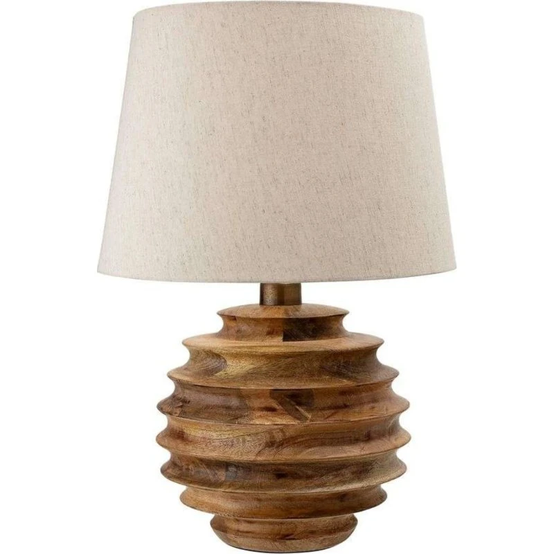 Bloomingville Svale Lampada da Tavolo Naturale in Legno di Mango