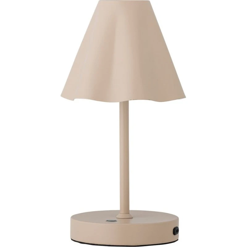 Bloomingville Lianna Lampada da tavolo LED beige in metallo