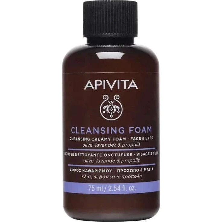 Apivita Crema Schiuma Detergente e Struccante Viso e Occhi 75 ml