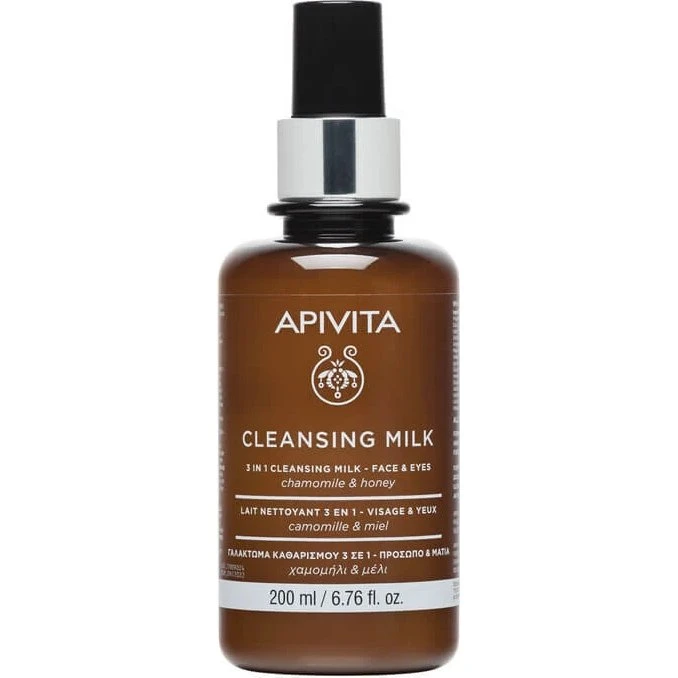 Apivita Latte Detergente 3 in 1 Viso e Occhi Camomilla e Miele 200ml