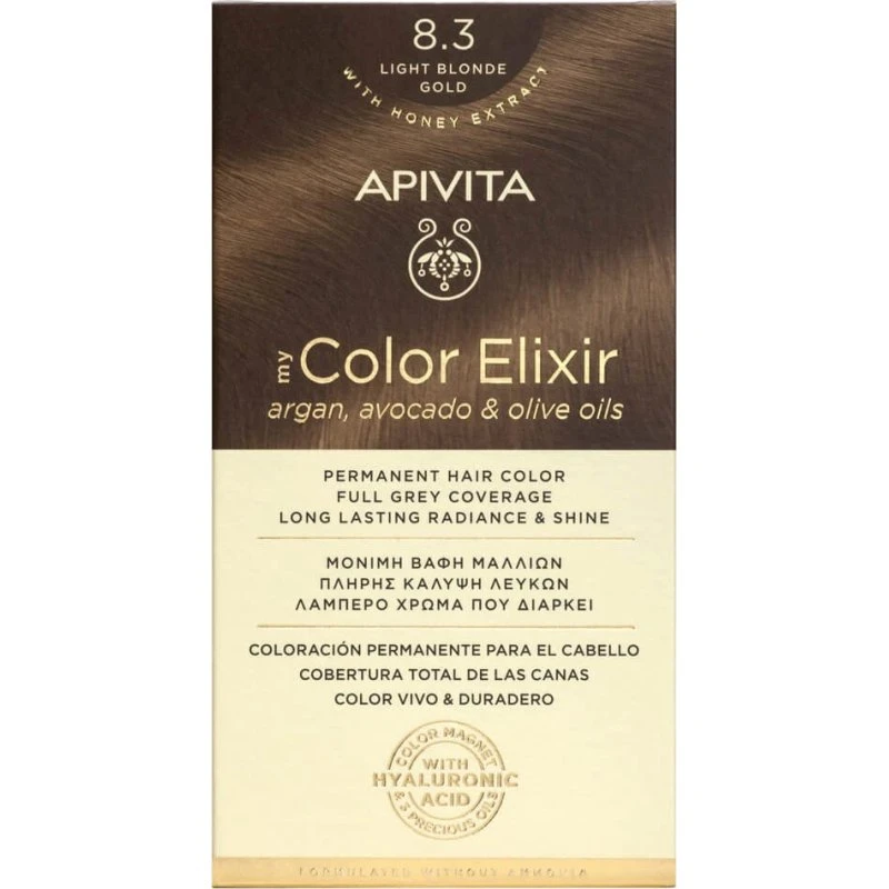 Apivita My Color Elixir Colore Permanente N8.3 Biondo Oro Chiaro