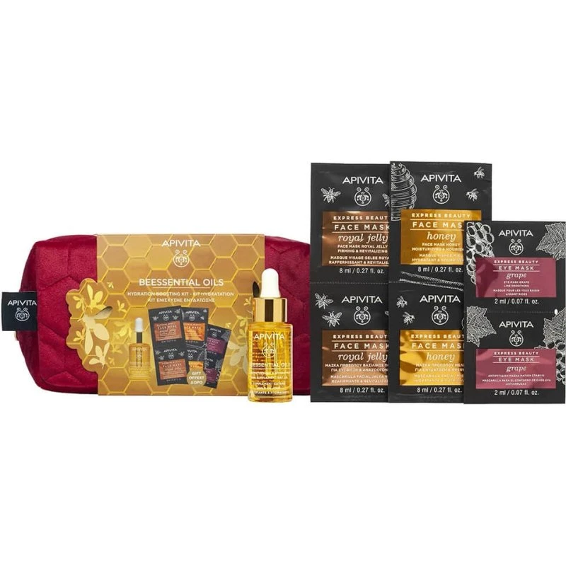 Apivita Set Beessential Oils Olio Giorno e 3 Maschere Express