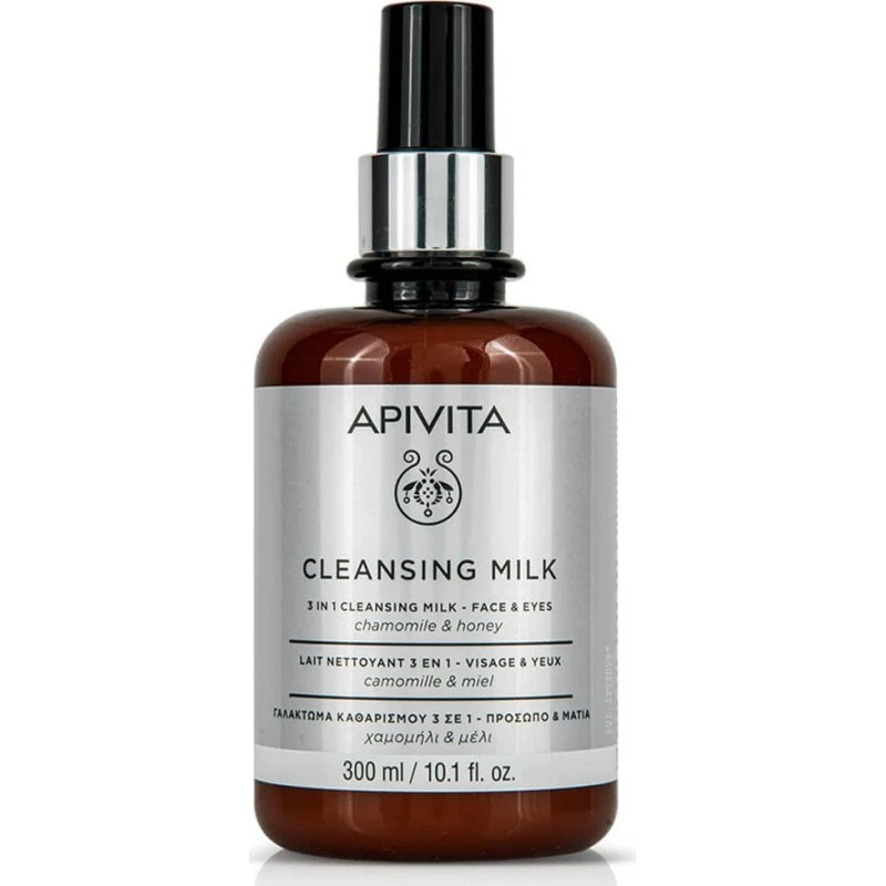 Apivita Latte Detergente 3 in 1 Viso e Occhi Camomilla e Melissa 300ml