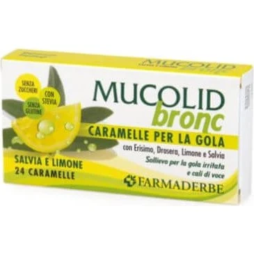 Mucolid Bronc Salvia & Limone Caramelle 70g - 24 pezzi