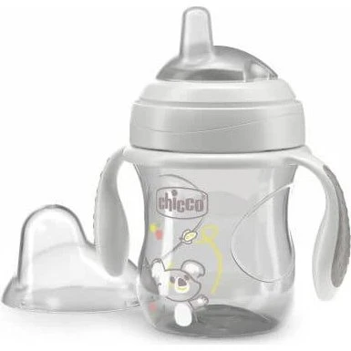Chicco Tazza di Transizione Grigia 200 ml, 4+ mesi
