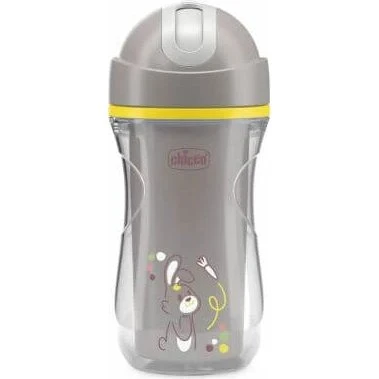 Chicco Tazza Sport con Cannuccia Grigia, 266 ml, 14m+