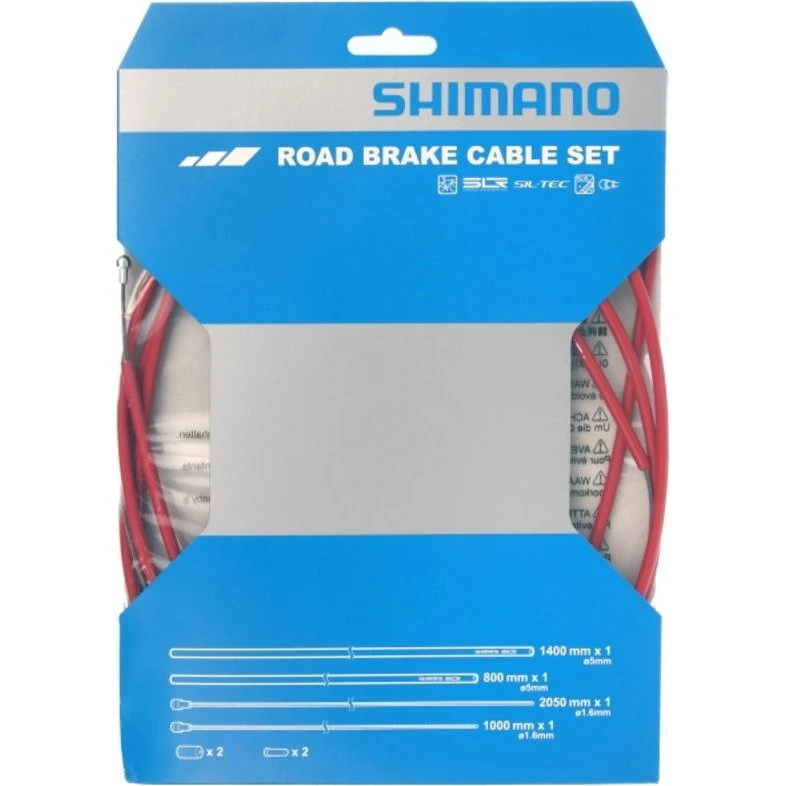 SHIMANO Kit Cavi Freno Strada PTFE Rosso Y80098014