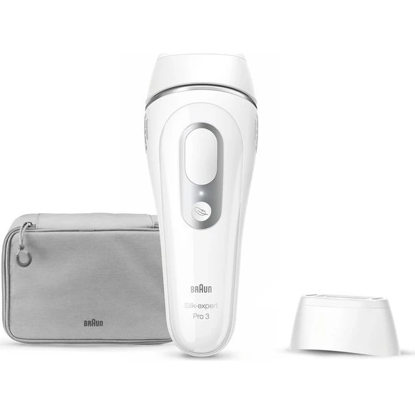 Braun Silk-expert Pro 3 PL3020, Epilatore a Luce Pulsata Donna, Bianco/Argento