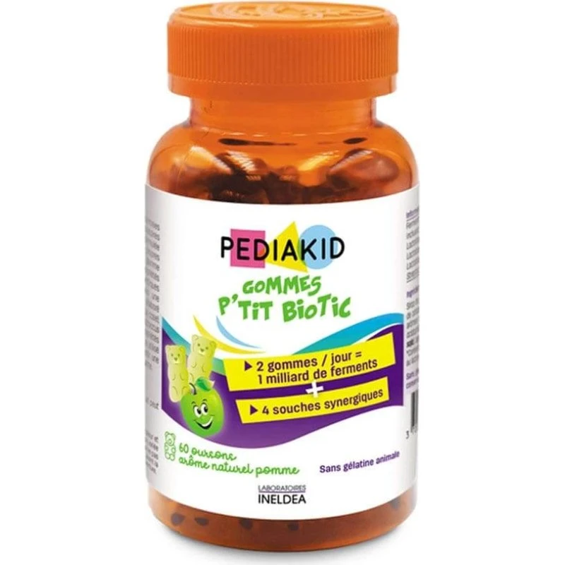 Pediakid Biotic Junior Integratore Fermenti Lattici Gusto Mela 60 Orsetti