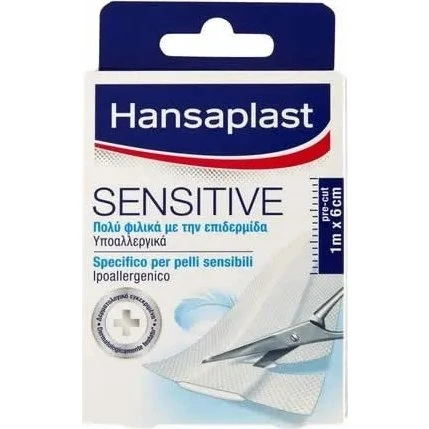 Hansaplast Cerotti Sensitive per Pelli Sensibili, 1m x 6cm