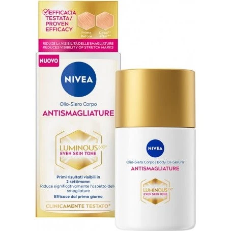 Nivea Luminous630 Olio-Siero Corpo Antismagliature 100 ml