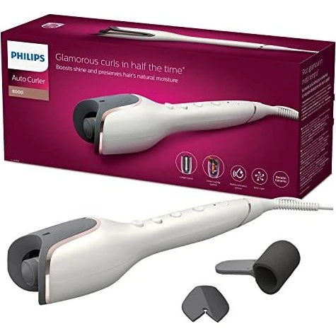 Philips BHB878/00 Arricciacapelli Automatico MoistureProtect Bianco