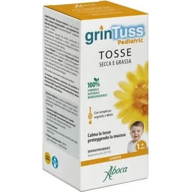 Grintuss Pediatric Sciroppo per Bambini Tosse Secca e Grassa 180 g