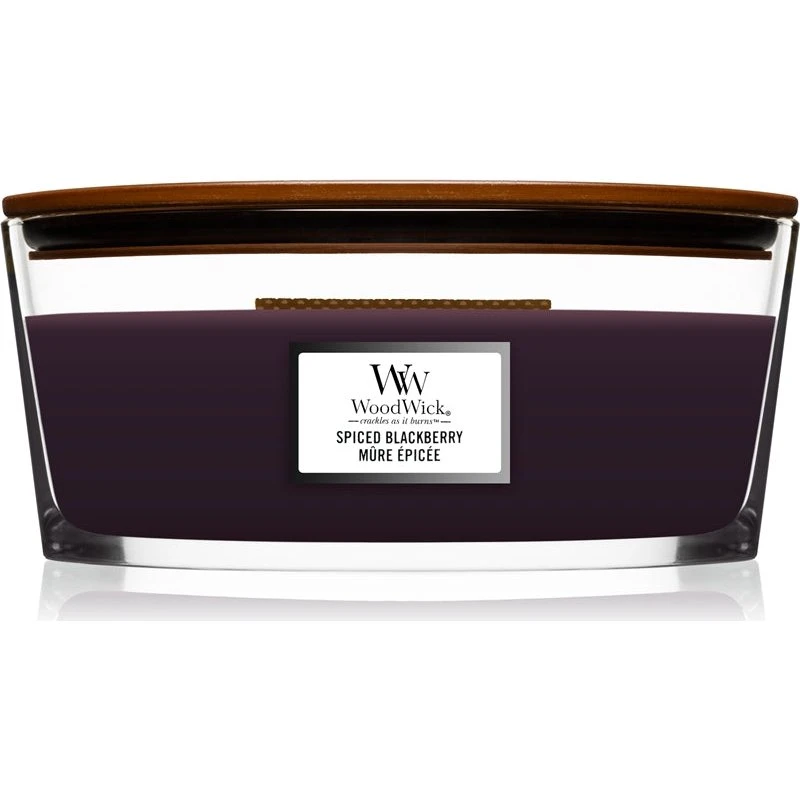 WoodWick Spiced Blackberry Candela Profumata Ellipse
