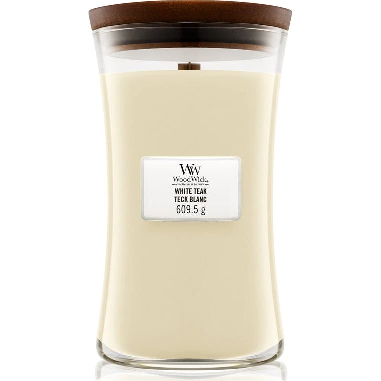 Woodwick Core White Teak Candela Grande Profumata