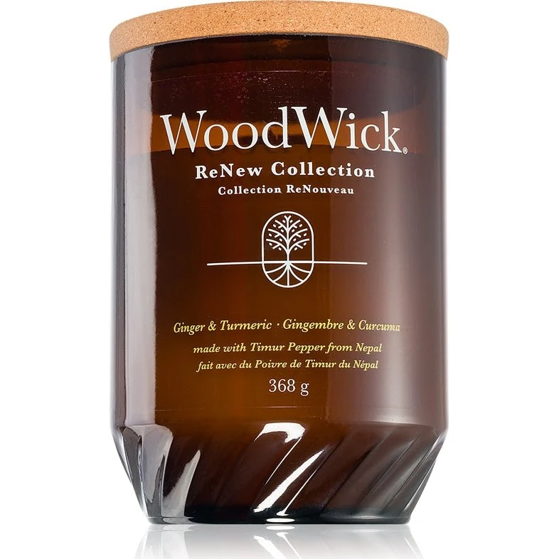 Woodwick ReNew Candela Profumata Ginger & Turmeric