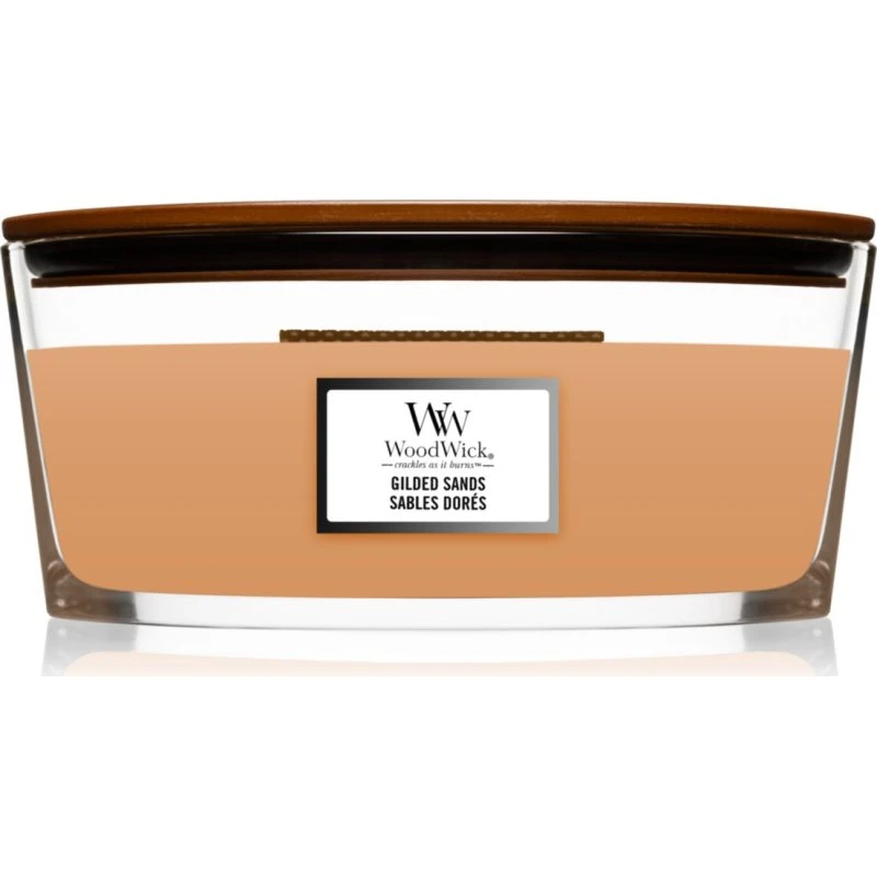 Woodwick Gilded Sands Candela Profumata con Stoppino in Legno