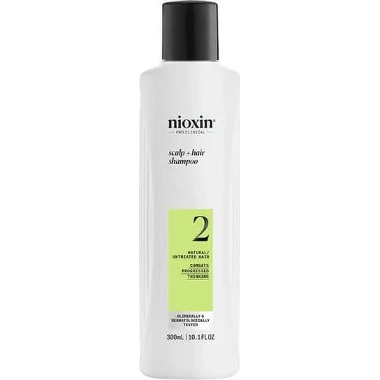 Nioxin System 2 Shampoo per Capelli Naturali con Diradamento 300 ml